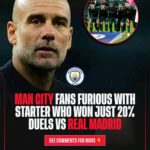 What a rapid downfall." Man City fans are sick of star who put in a terrible showing despite the win against Real Madrid. 1765447976621